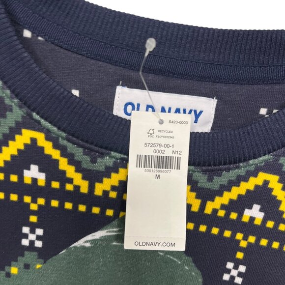 Buddy the Elf Christmas Sweater Sweatshirt Old Navy NEW Medium Blue - Picture 3 of 8